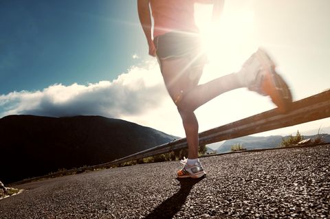 Sport: Laufen im Sonnenuntergang