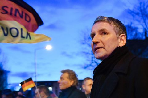 "Flügel"-Gründer Björn Höcke bei einer Demonstration