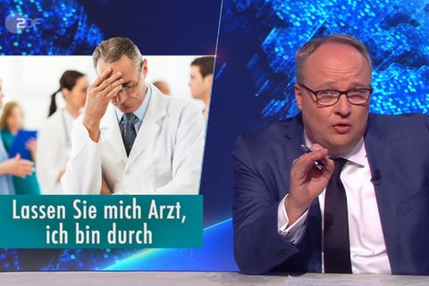 Oliver Welke kritisiert in der jüngsten Ausgabe der "heute show" die "auf Kante genähte" Austattung des deutschen Gesundheitssystems.