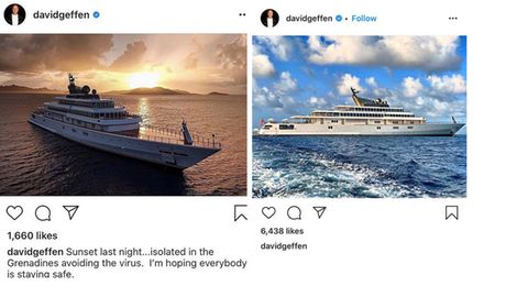 Edel-Quarantäne: Instagram-Fail: Milliardär schickt Corona-Gruß von seiner Luxusjacht