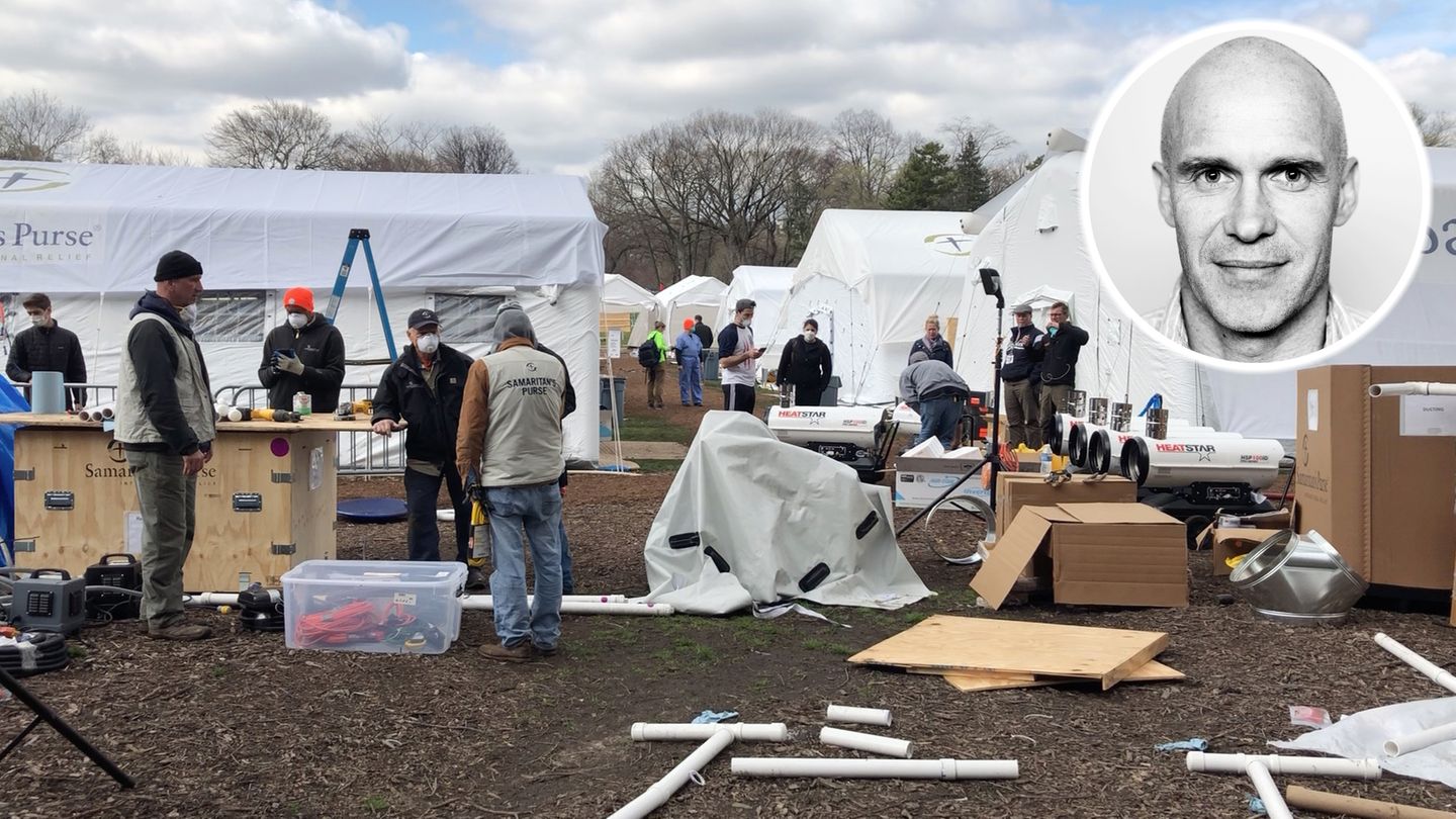 Coronavirus New York: Central Park becomes a field hospital