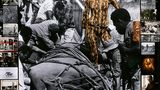 Ein Model in Tierprint-Anzug in Afrika