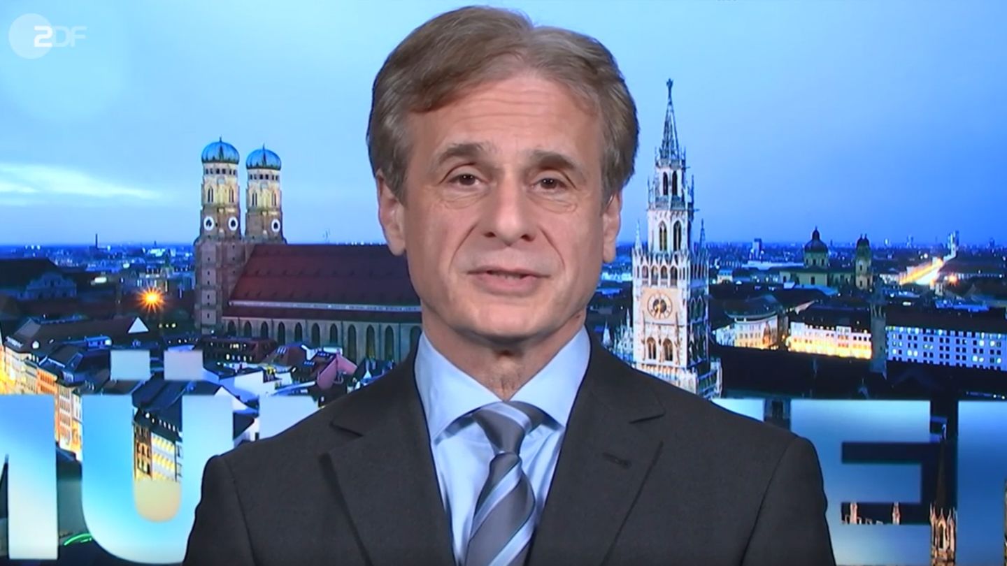 Der Virologe Alexander Kekulé in einer Schalte mit dem ZDF