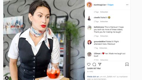 Erfolgreicher Youtube-Clip: Flughöhe Null: So arbeitet eine Stewardess im Homeoffice