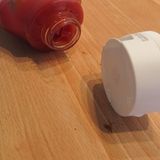 Verpackungsabfall Plastik Ketchupflasche