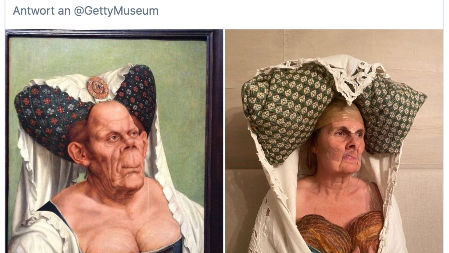 Das Ölbild und das nachgestellte Bild