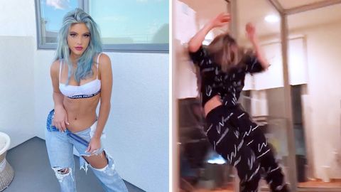 Lele Pons: Influencerin stürzt beim Tanzen durch eine Glastür