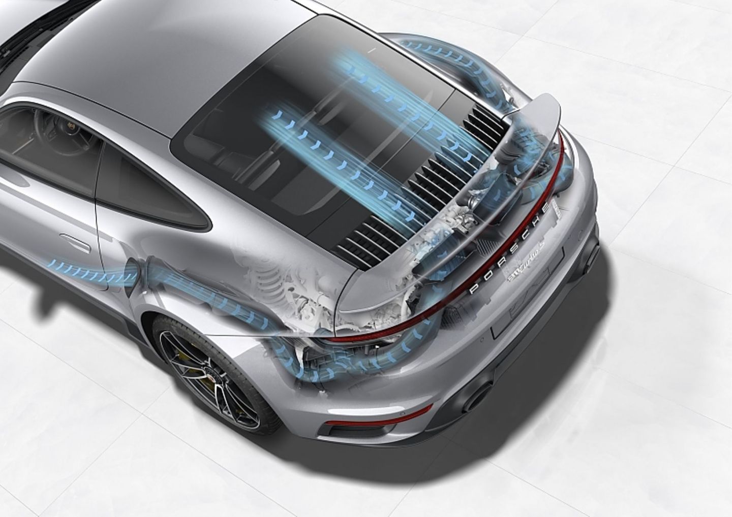 Ansaugung der Verbrennungsluft beim Porsche 911 Turbo S (992)