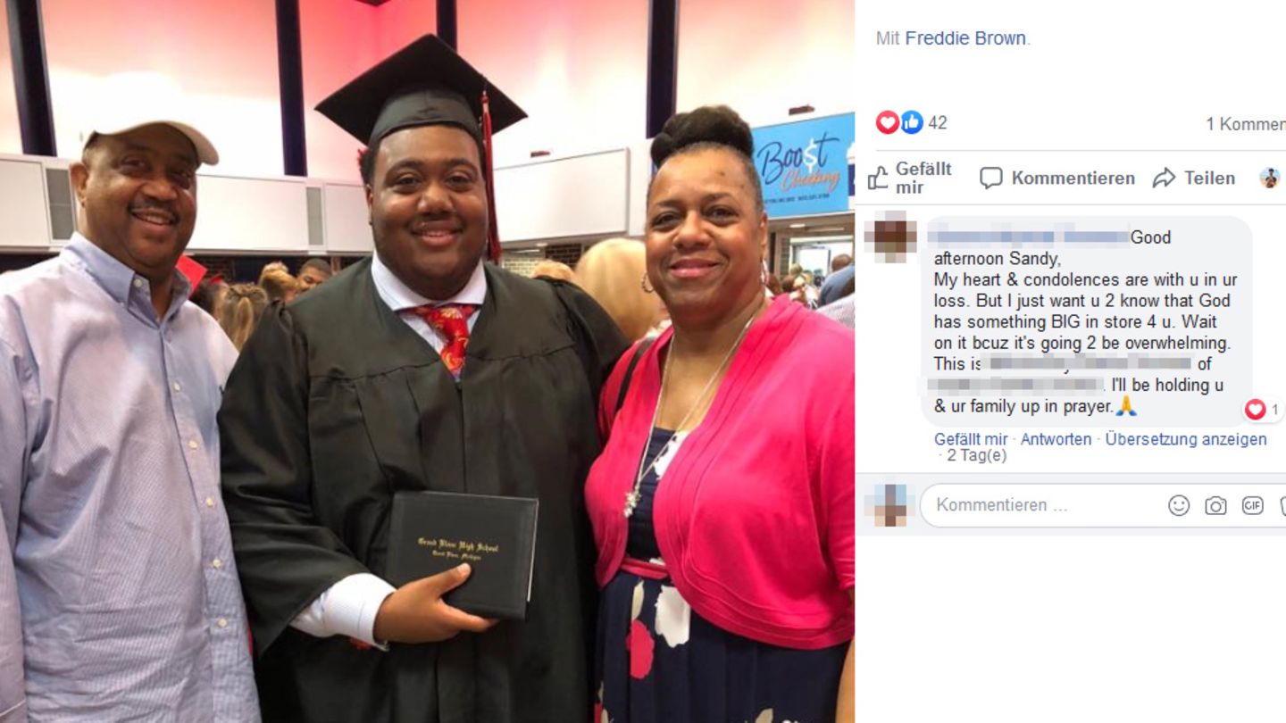 Auf Facebook teilt Sandy Brown die schönen Momente, die sie gemeinsam mit ihrem Ehemann und ihrem Sohn hatte.