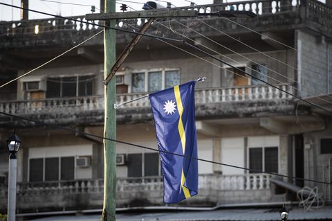 Die Flagge des Inselstaats Nauru