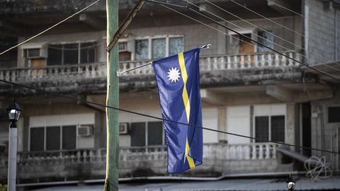 Die Flagge des Inselstaats Nauru