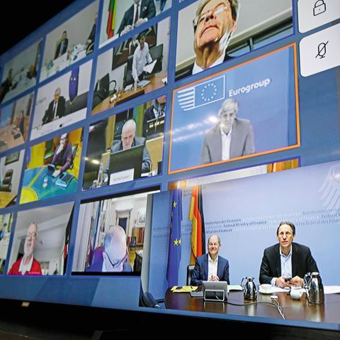 Videochat der Finanzmister