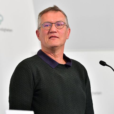 Schwedens Staatsepidemiologe Anders Tegnell bei einer Pressekonferenz