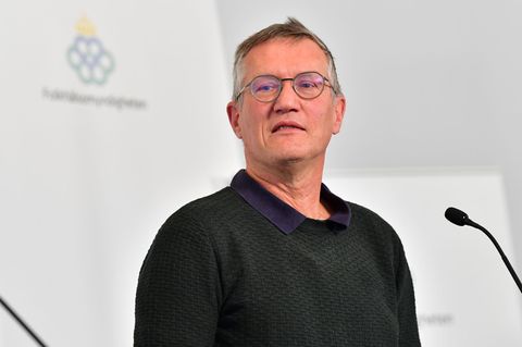Schwedens Staatsepidemiologe Anders Tegnell bei einer Pressekonferenz