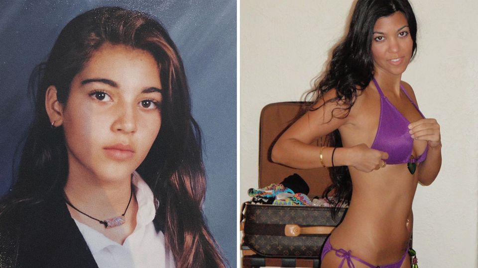 Jugendfotos von Kim und Kourtney Kardashian.
