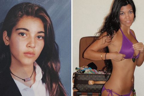 Jugendfotos von Kim und Kourtney Kardashian.