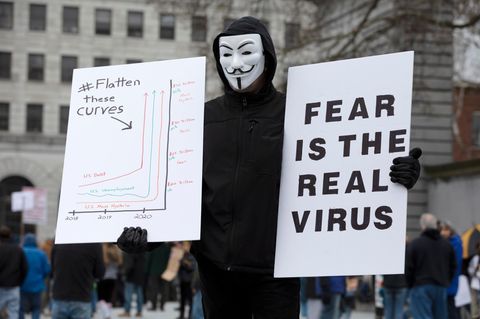 "Der wahre Feind ist nicht das Virus": Protest gegen die Corona-Einschränkungen in den USA