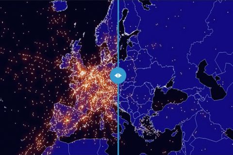 Flugradar zeigt dramatische Auswirkungen des Coronaviurs auf den europäischen Flugverkehr