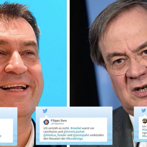 Markus Söder, Armin Laschet, Twitter-Kommentare
