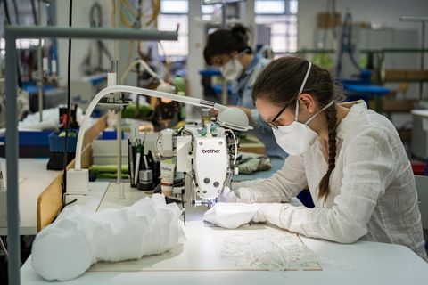 Produktion von Atemschutzmasken