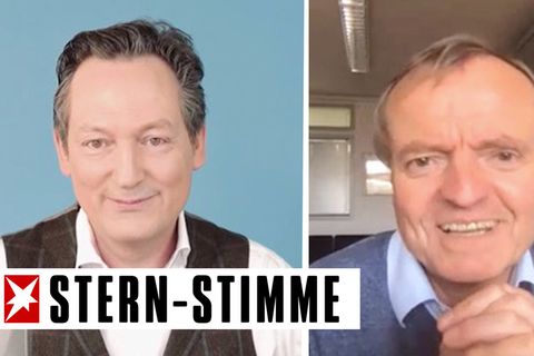 Dr. Eckart von Hirschhausen redet mit Neurowissenschaftler Manfred Spitzer.
