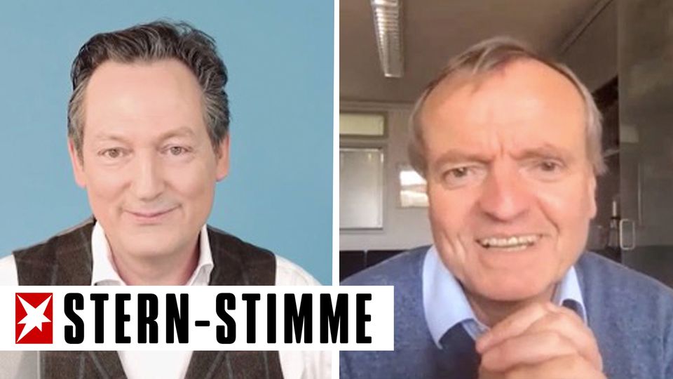 Dr. Eckart von Hirschhausen redet mit Neurowissenschaftler Manfred Spitzer.