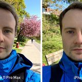 Zum Schluss ein kurzer Vergleich der Selfie-Cam: Das iPhone 11 Pro knipst mit 12, das SE mit 7 Megapixeln. Bei Tageslicht ist der Unterschied aber kaum zu sehen.