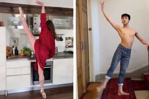 Das Ballett der "Opéra de Paris" trainiert, wo es in der Quarantäne Platz findet – also zu Hause. 