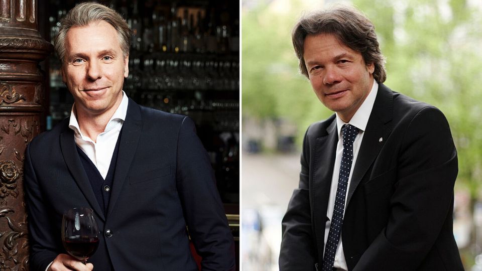 "Die Stunde Null": Weinhändler Thorsten Hermelink (links) und Wiesnwirt Michael Käfer Weinhändler Thorsten Hermelink (links) und Wiesnwirt Michael Käfer