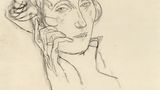 Diese Zeichnung von Edith Schiele fertigte ihr Mann Egon Schiele am Sterbebett seiner schwangeren Frau an. Das Porträt ist auf den 28. Oktober 1918 datiert. 