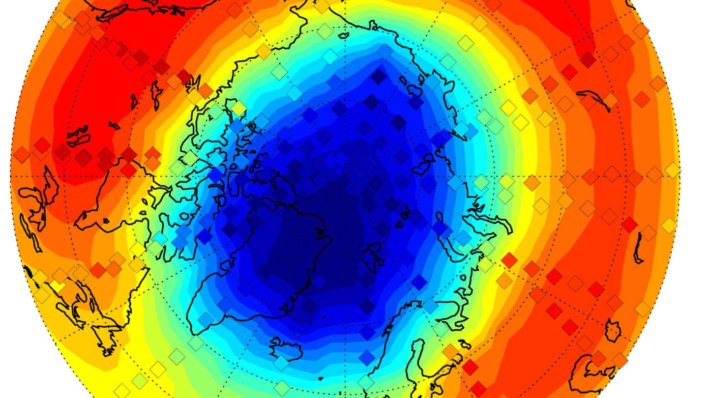 Ozonloch über der Arktis 2011