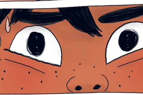 Illustration des Jungengesichts