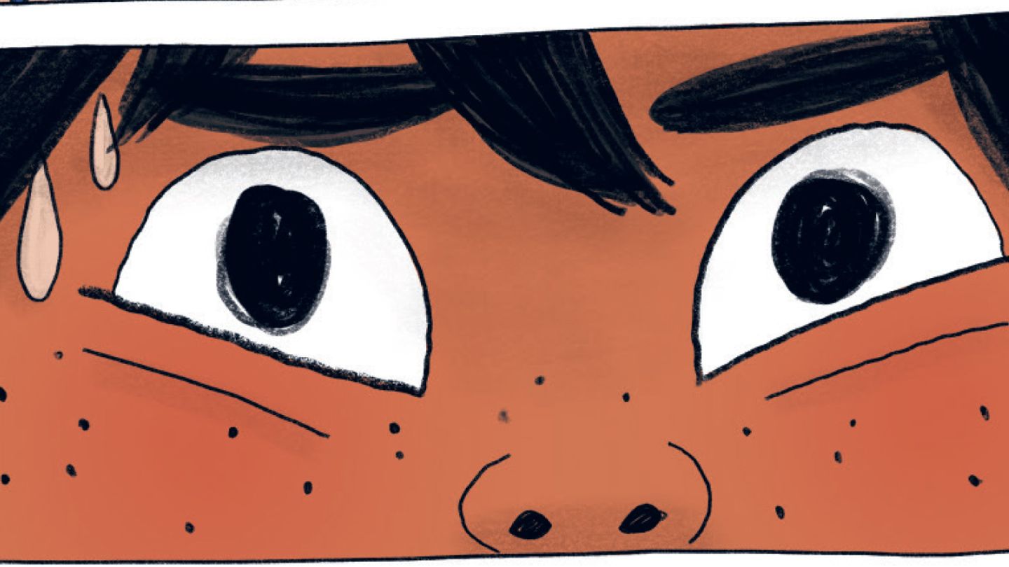 Illustration des Jungengesichts