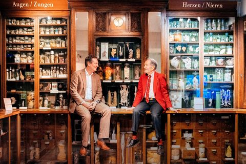 Eckart von Hirschhausen mit US-amerikanischer Evolutionsbiologe Jared Diamond