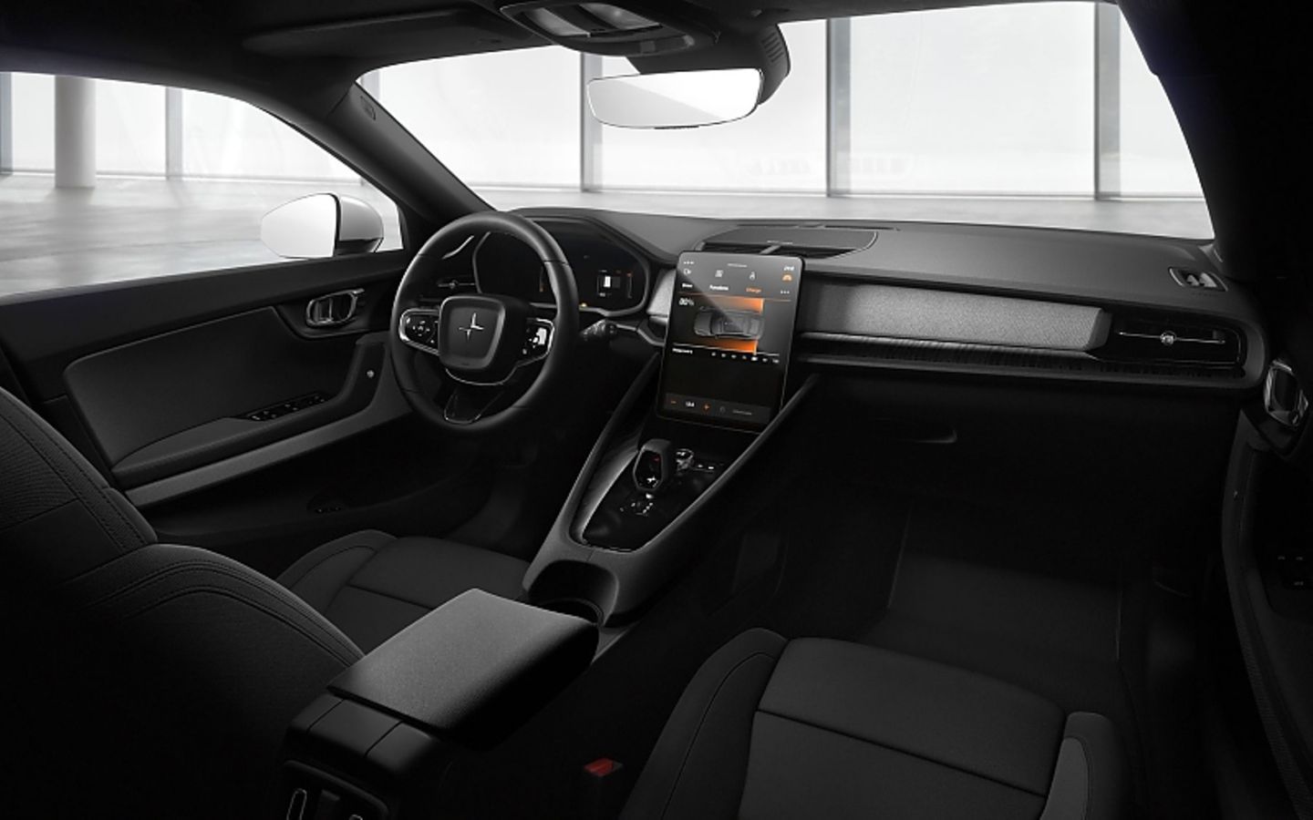 Der Innenraum des Polestar 2 besteht aus veganen Materialien