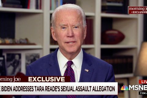 Der demokratische Präsidentschaftsbewerber Joe Biden bei seinem Interview mit dem US-Sender MSNBC
