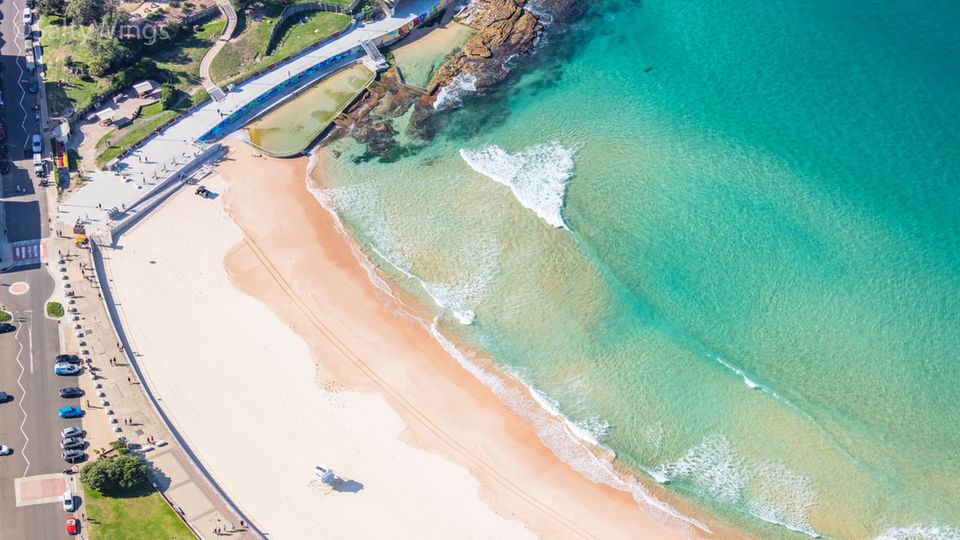 Bondi Beach in Australien: Es handelt sich um den nördlichen Abschnitt des 1,5 Kilometer langen Strandes Es handelt sich um den nördlichen Abschnitt des 1,5 Kilometer langen Strandes