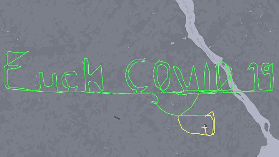 "Fuck Covid 19": Pilot "schreibt" Anti-Corona-Botschaft in den Himmel