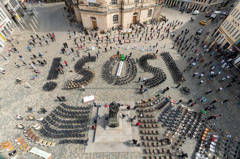 Gastwirte demonstrieren in Dresden