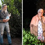 Thomas Draxler und eine Teilnehmerin der Lichtprozession