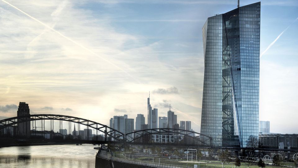 Die Europäische Zentralbank in Frankfurt