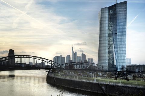 Die Europäische Zentralbank in Frankfurt