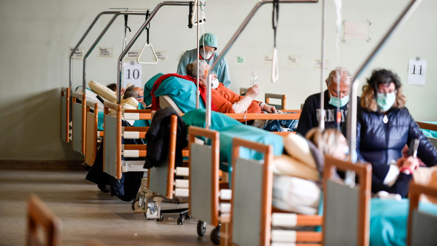 Eine Aufnahme aus dem Krankenhaus in Brescia