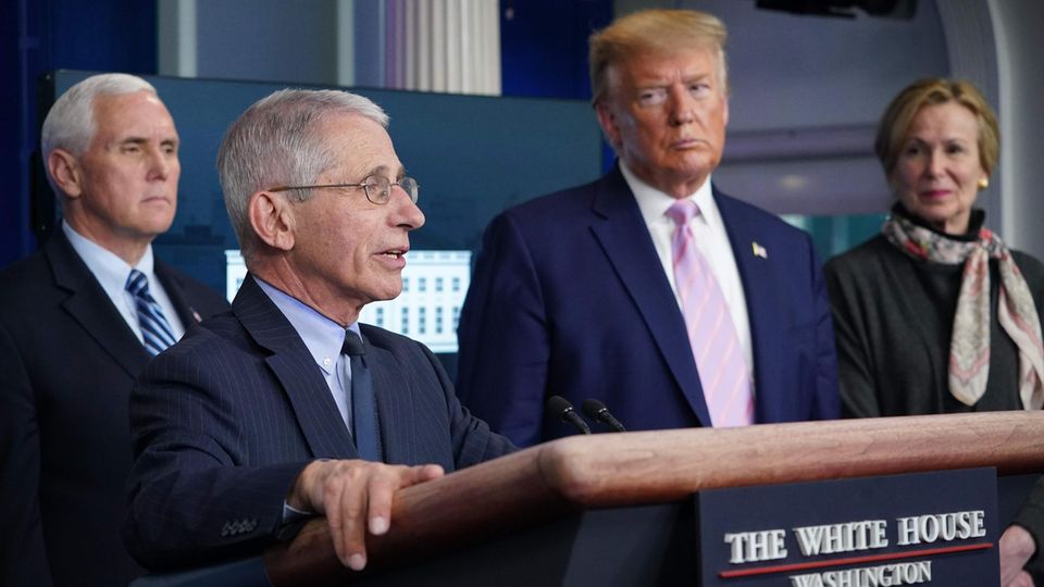 Donald Trump Mike Pence Anthony Fauci Deborah Birx