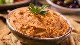 Hummus mit gebratener Paprika