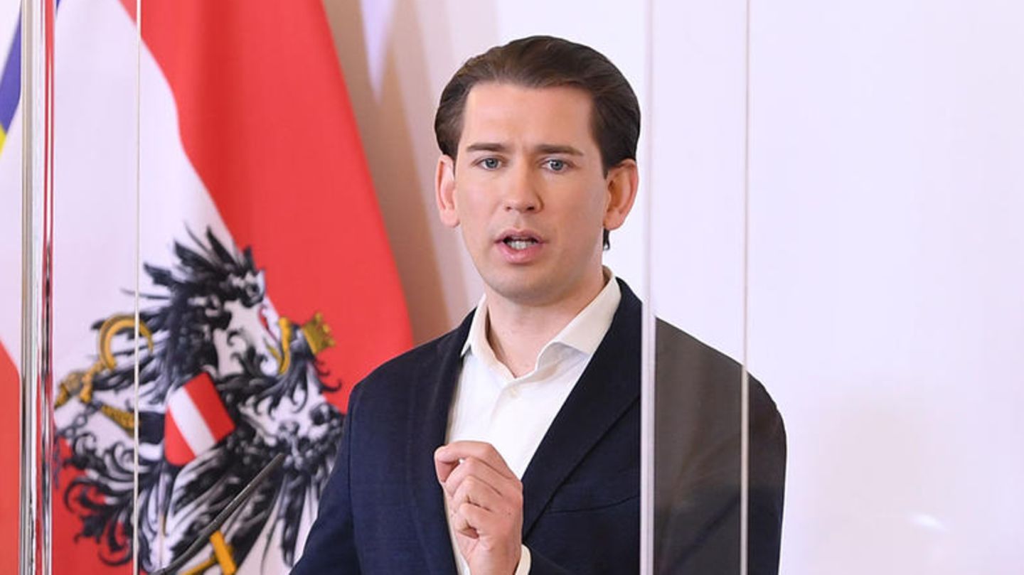 Österreichs Kanzler Sebastian Kurz bei einer Pressekonferenz am Freitag in Wien