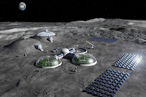 Konzept der Esa für eine Mondstation