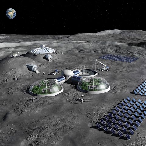 Konzept der Esa für eine Mondstation