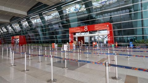 Der Flughafen in Indiens Hauptstadt Neu Delhi