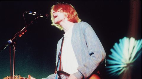 Kurt Cobain auf der Bühne